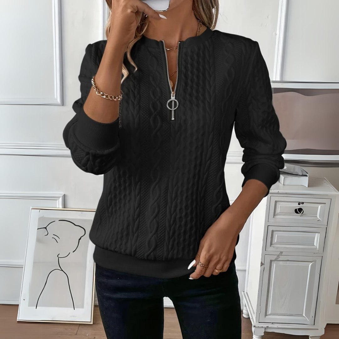 Pull Zippé Décontracté pour Femme