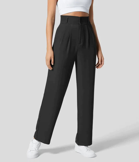 Pantalon Élégance Chic à Taille Haute pour Femme