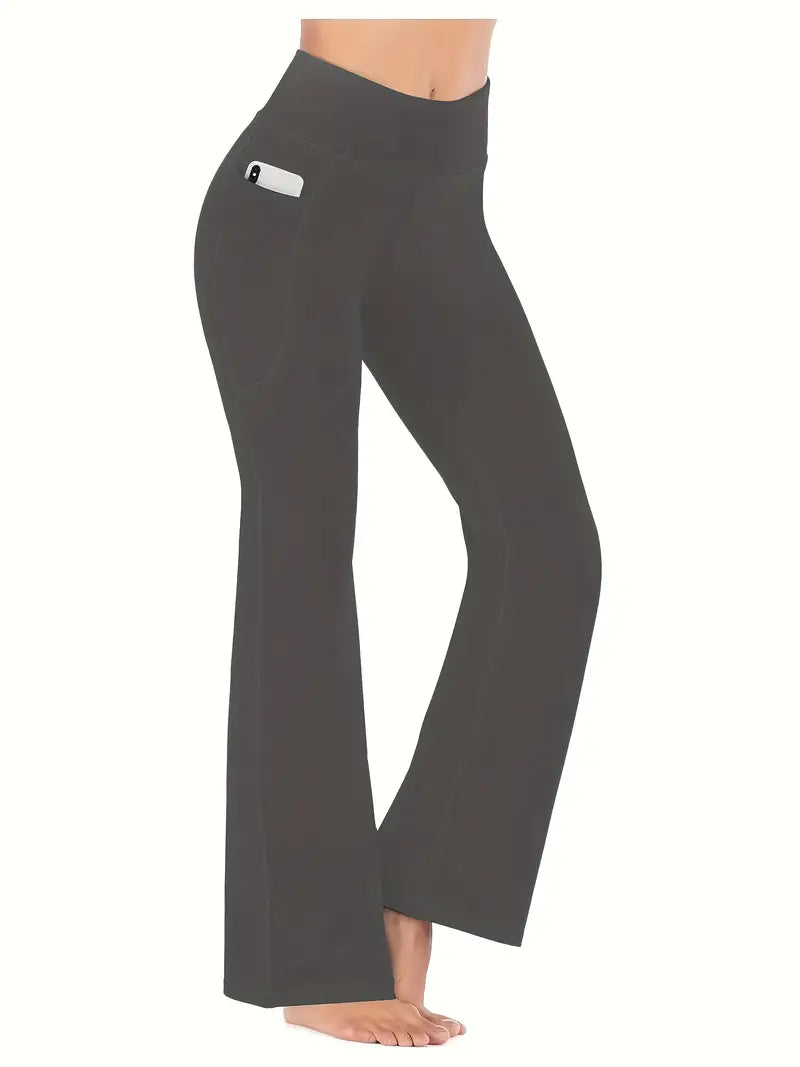 Yaavii Legging De Sport Femme Taille Haute - Pantalon Yoga Long Extensible, Confort Doux Et Maintien Parfait (Noir, Bleu Foncé, Brun)