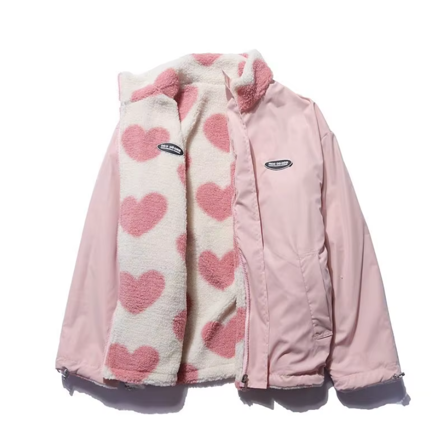 Veste Douillette Amour Réversible Pour Femme