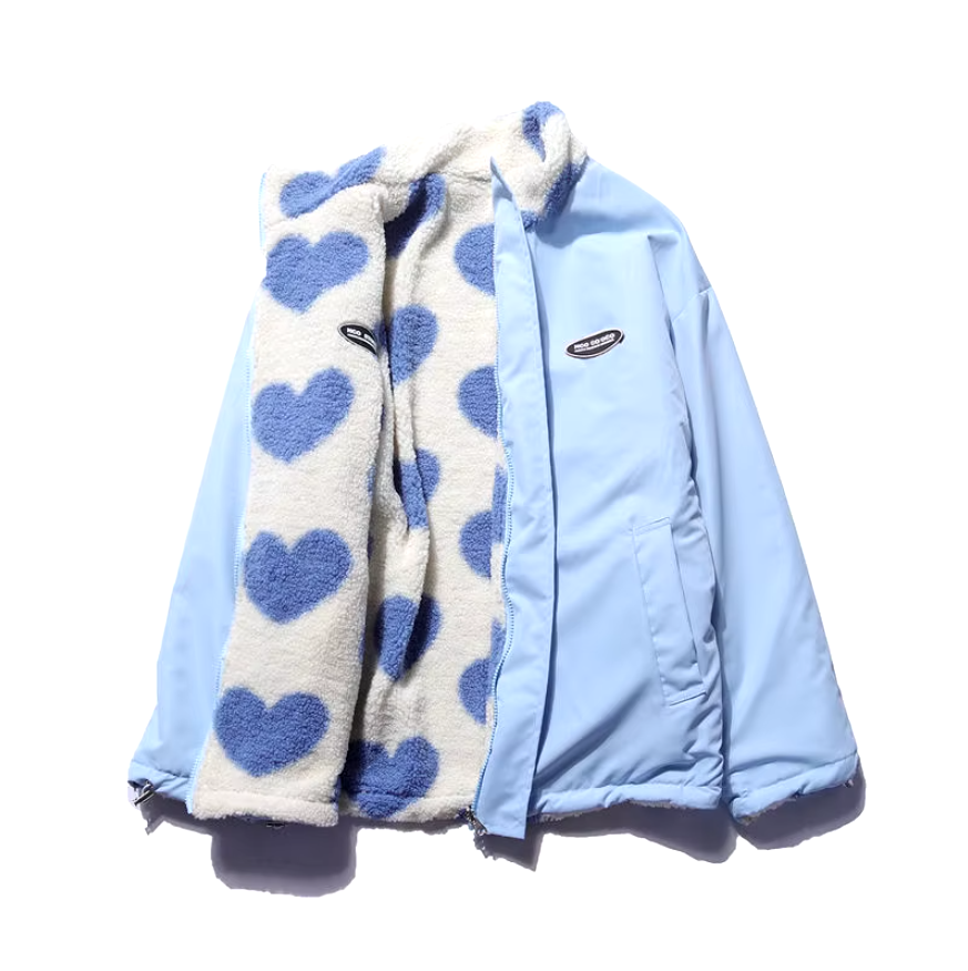 Veste Douillette Amour Réversible Pour Femme