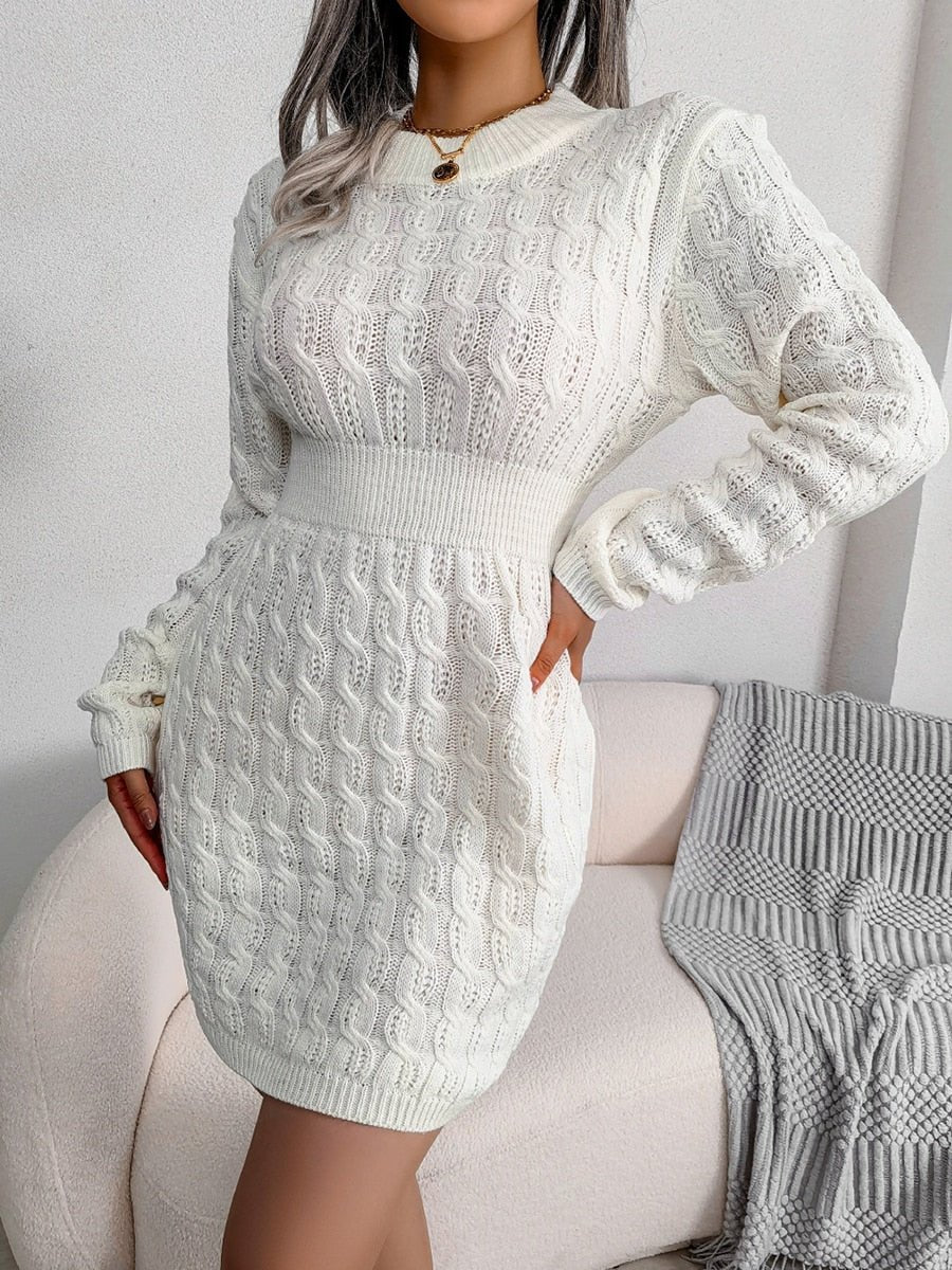 Robe Courte en Maille Tricotée Chic et Tendance