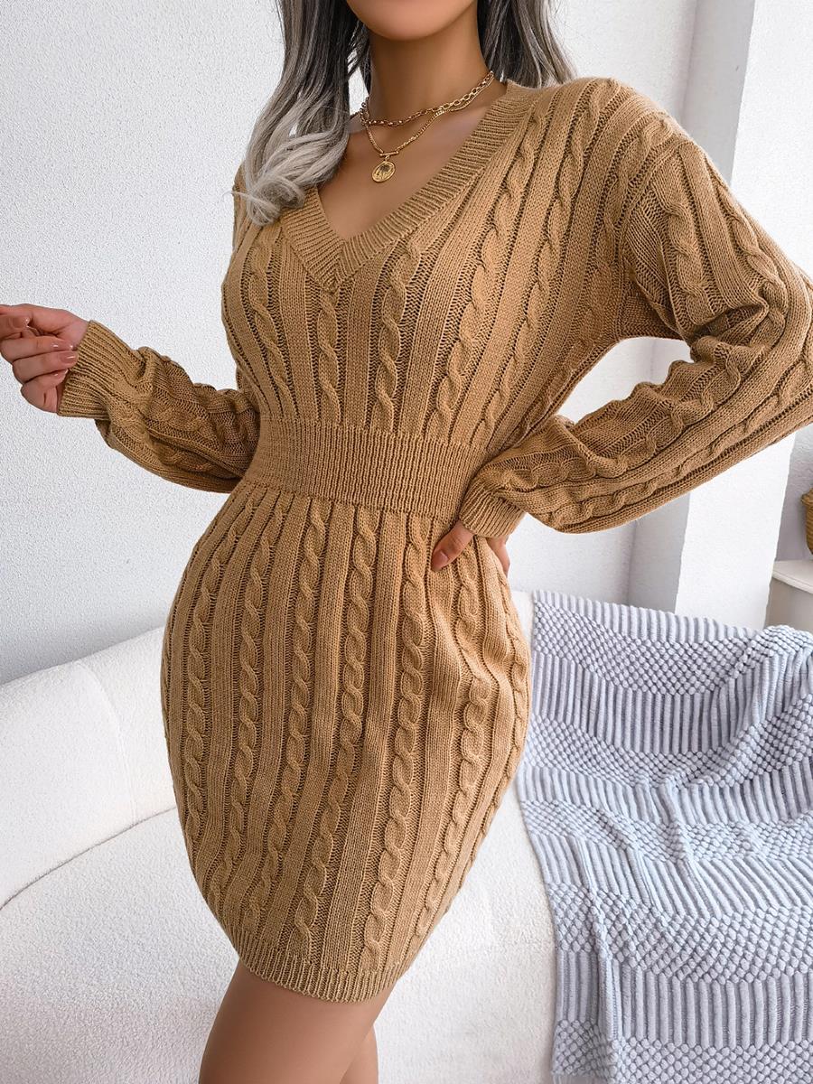 Robe Courte en Maille Tricotée Chic et Tendance