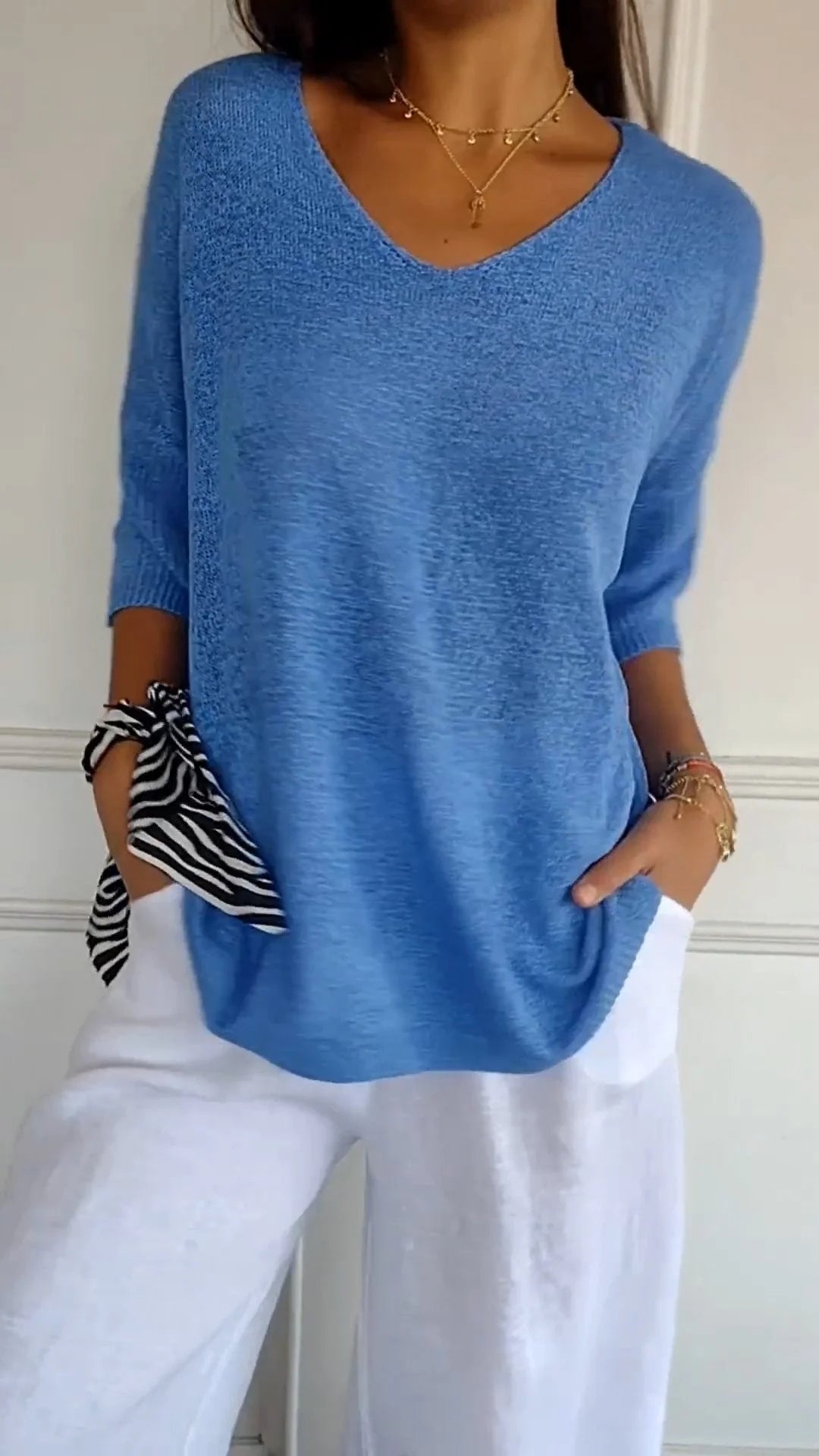 Pull Tricoté pour Femme Chic et Élégant