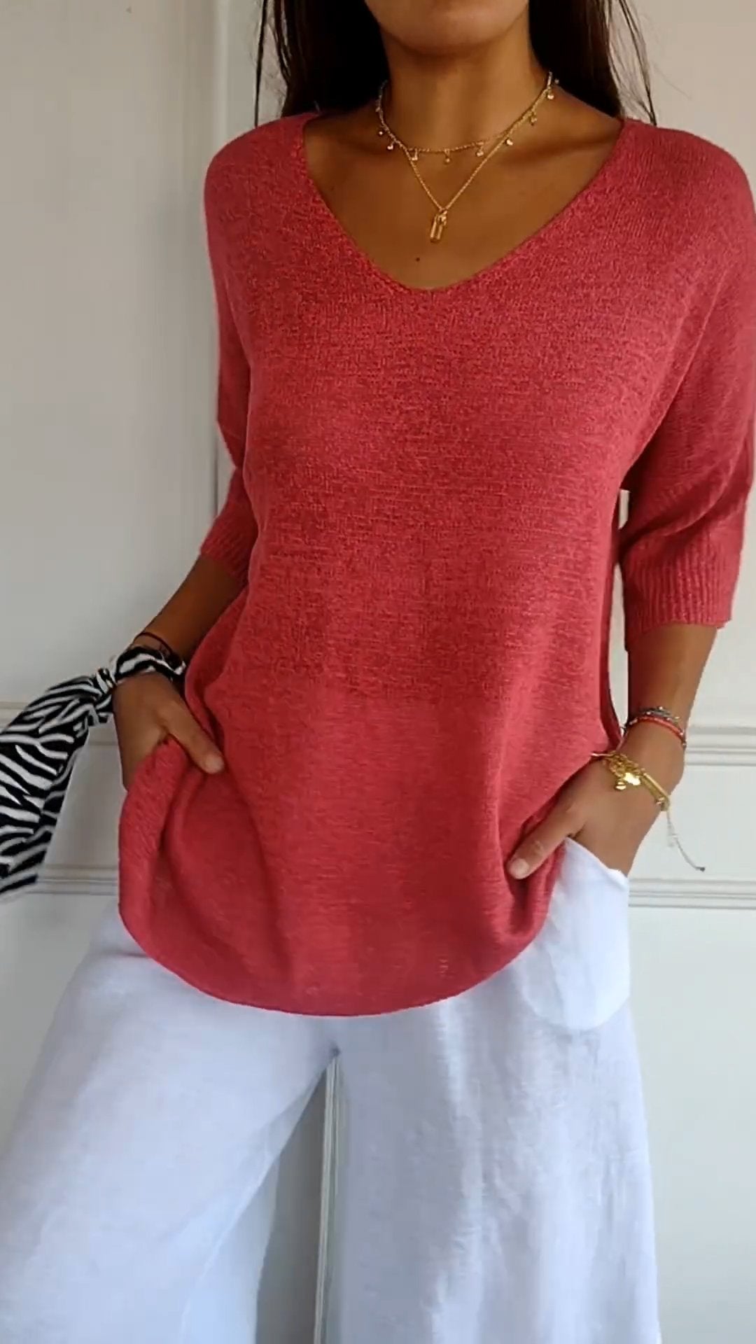 Pull Tricoté pour Femme Chic et Élégant